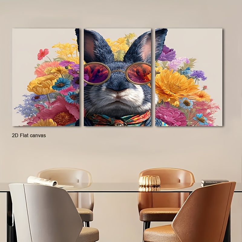 Canvas Wrap Ready - Bezramowe płótno 3-częściowe z różowymi różami