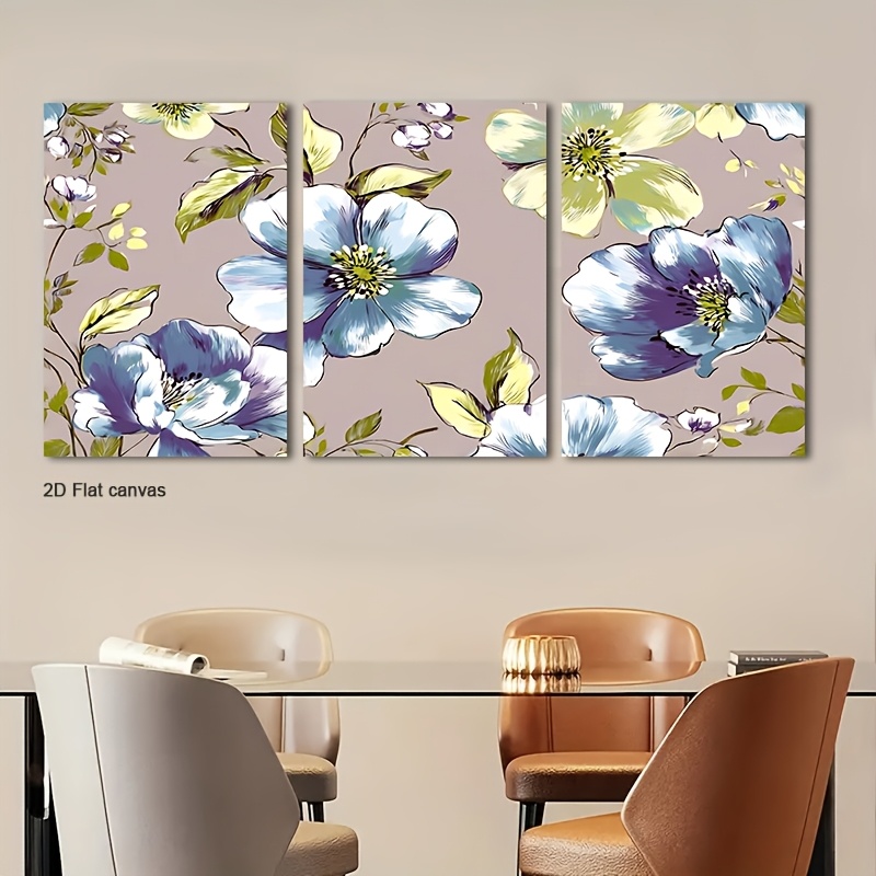Canvas Wrap Ready - Bezramowe płótno 2D, 3-częściowy zestaw pastelowych