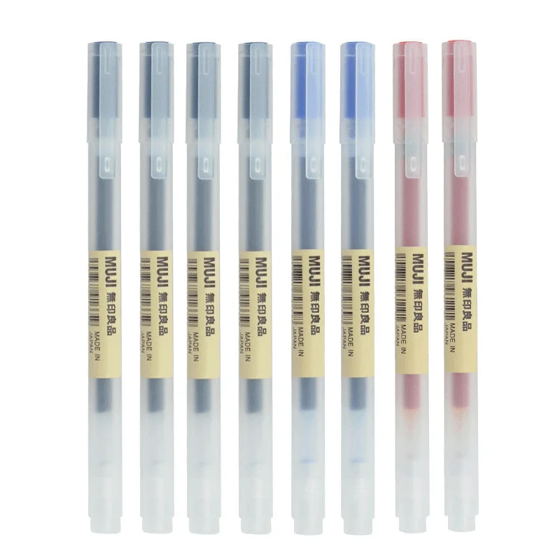 6/8 szt./zestaw Kawaii MUJIs d – Muji Stationery Gel Pen recenzja i cena